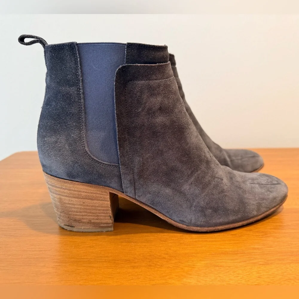 Vince Grey Suede Ankle Boots